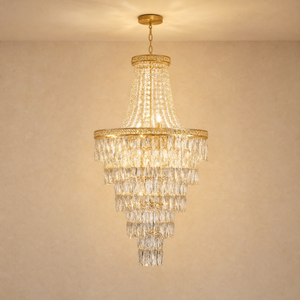 Square Diamond Round Pendant 550 - Gold, chandelier