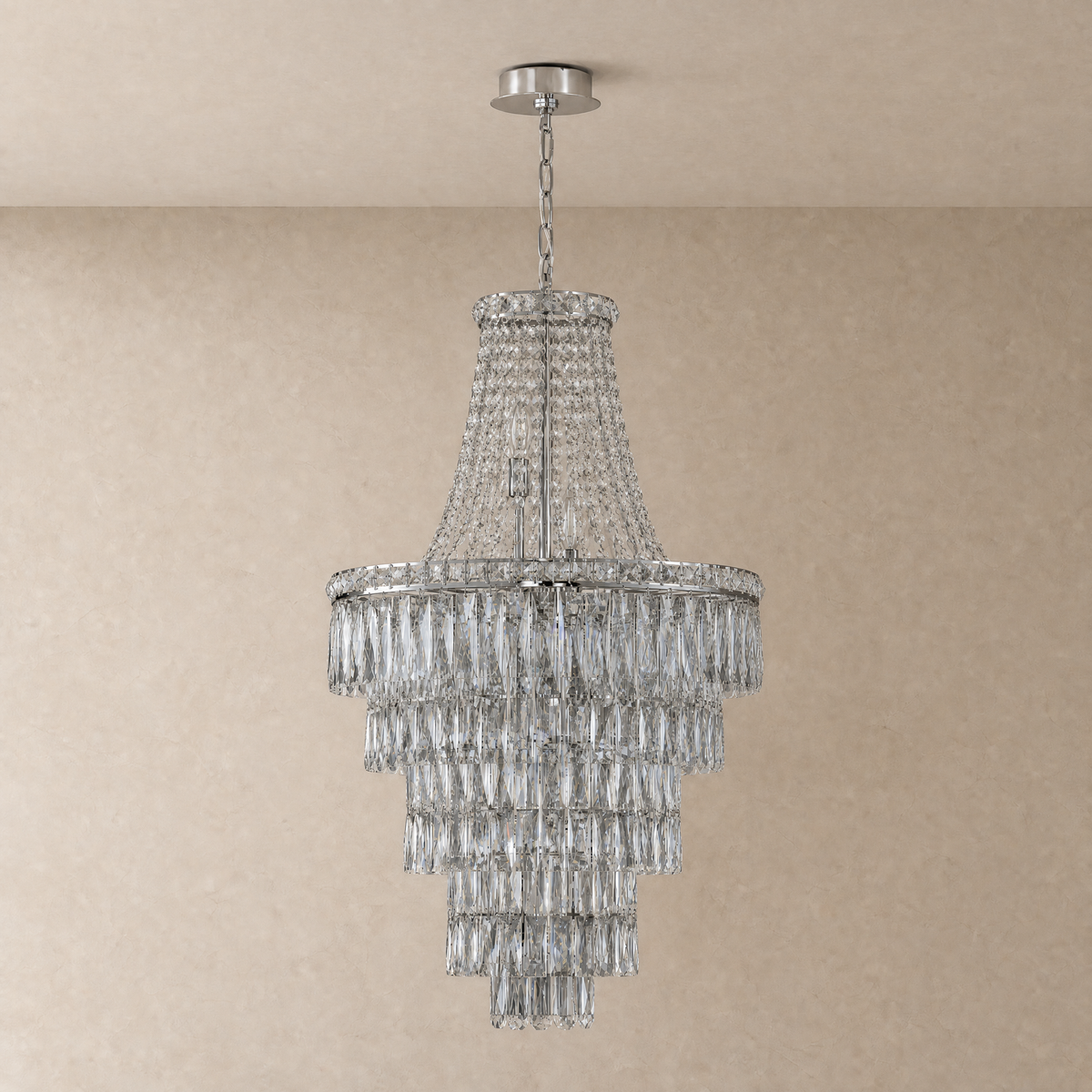 Square Diamond Round Pendant 550 - Silver, chandelier - view 2