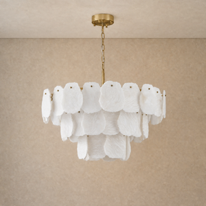 Alabaster Block Round Pendant D800 - Copper, chandelier - view 2