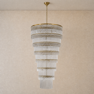 Seven-Tier Striped Column Staircase Chandelier 990 - Gold - view 2
