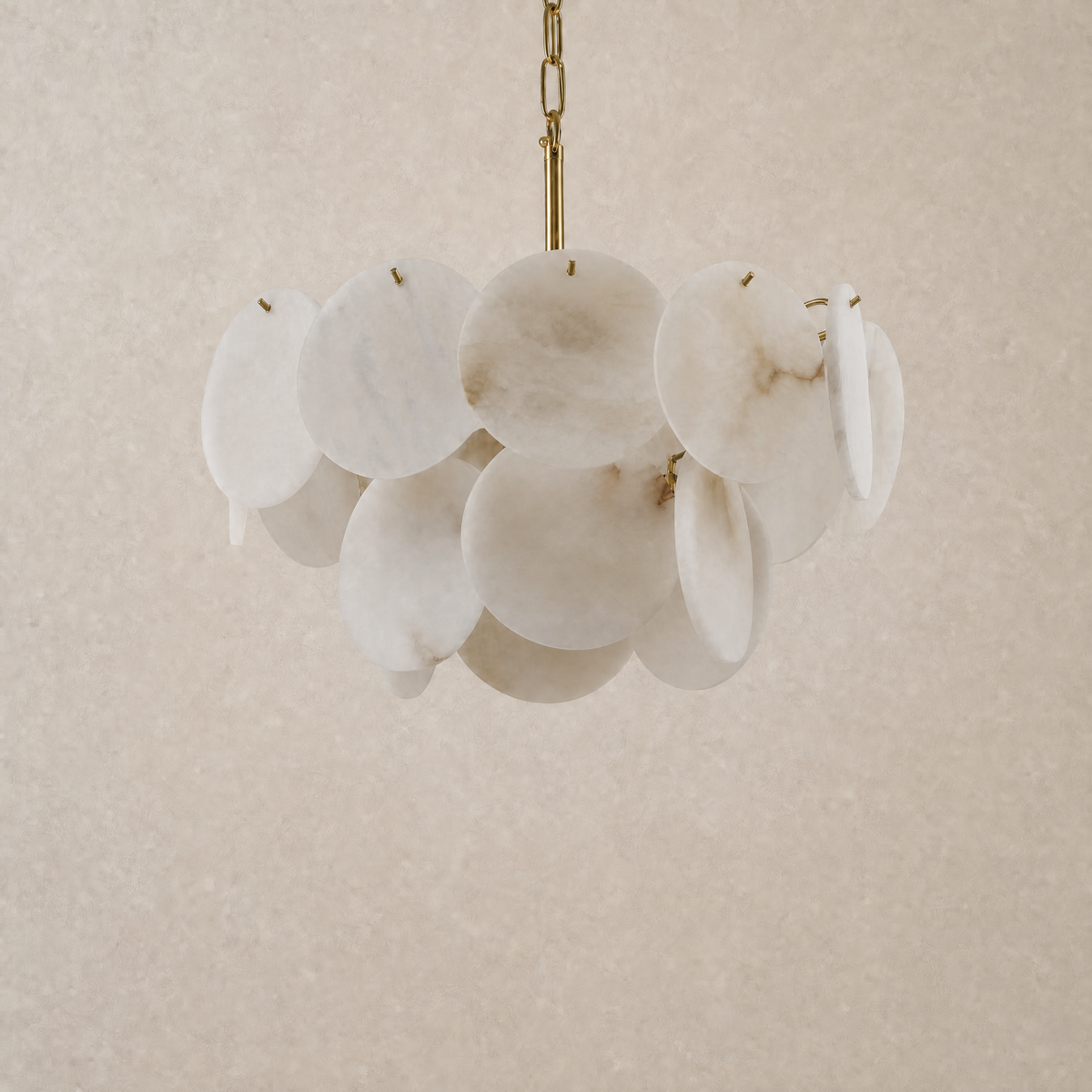 18" Round Alabaster Chandelier - view 2