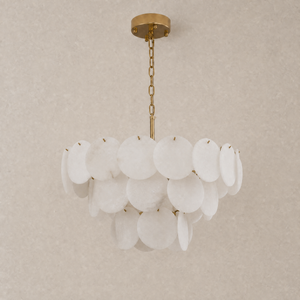 26" Natural Alabaster Round Chandelier - view 2
