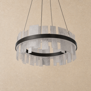 Alabaster Tile Round Pendant 800 - Copper, chandelier - view 2