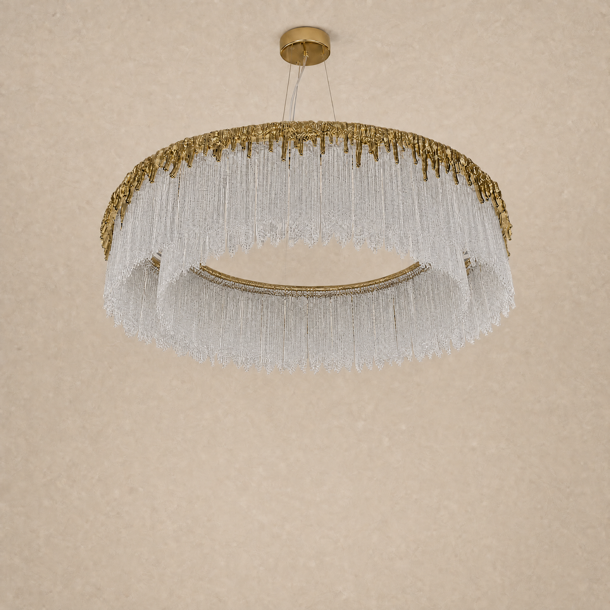 Ice Bloom Glass Chandelier D800 - Copper - view 2