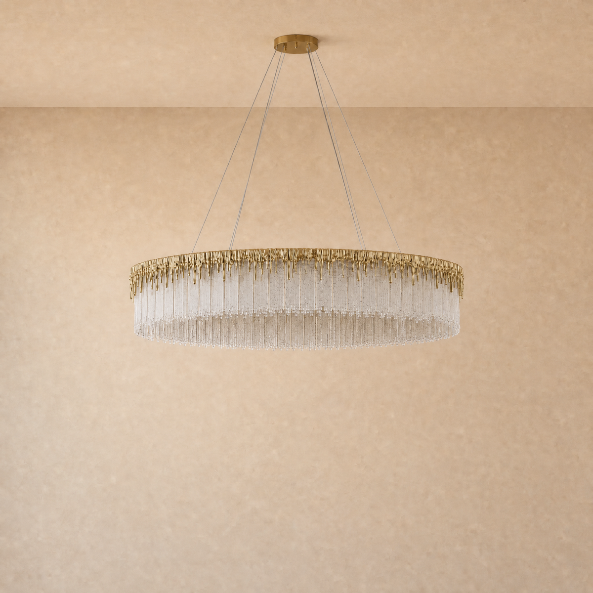 Ice Bloom Glass Chandelier D1000 - Copper - view 2