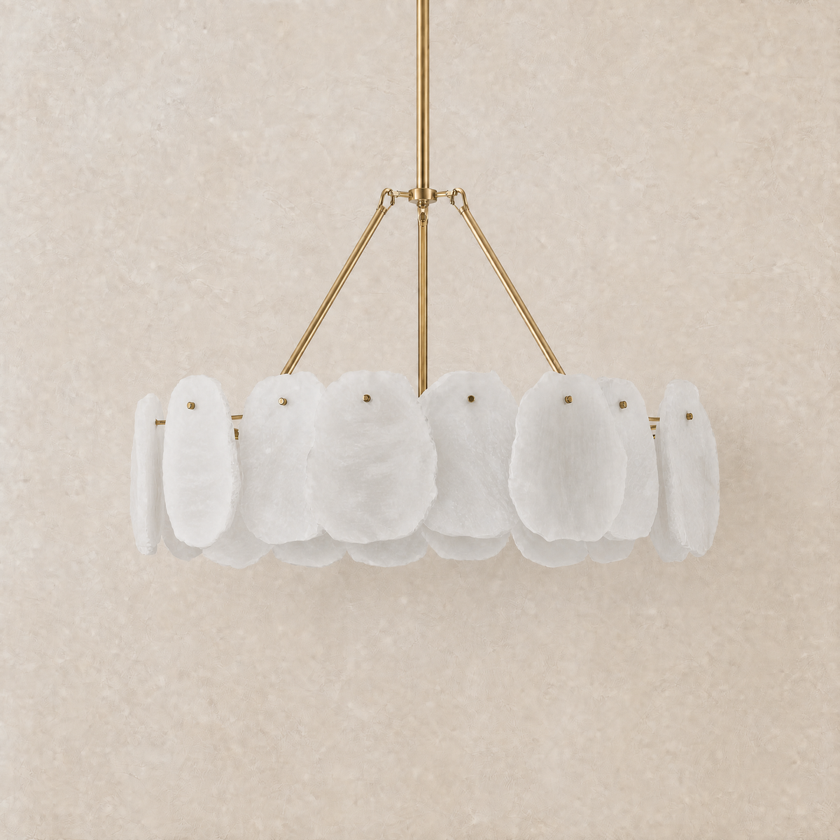 24" Alabaster Round Chandelier - view 2