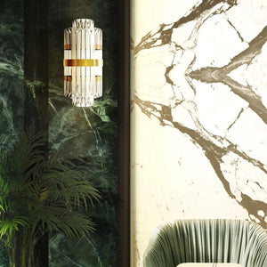 Luxury Hallway Crystal Wall Sconce 28.35" H, chandelier - view 2