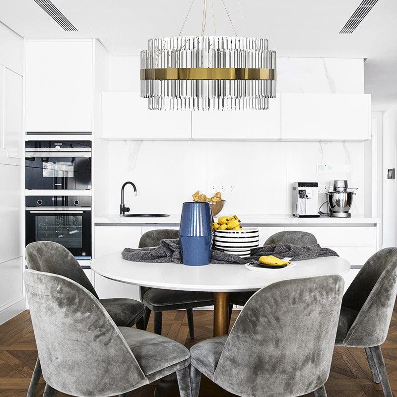 Luxury Gold Round Crystal Chandelier - view 4