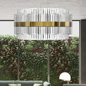 Luxury Gold Round Crystal Chandelier