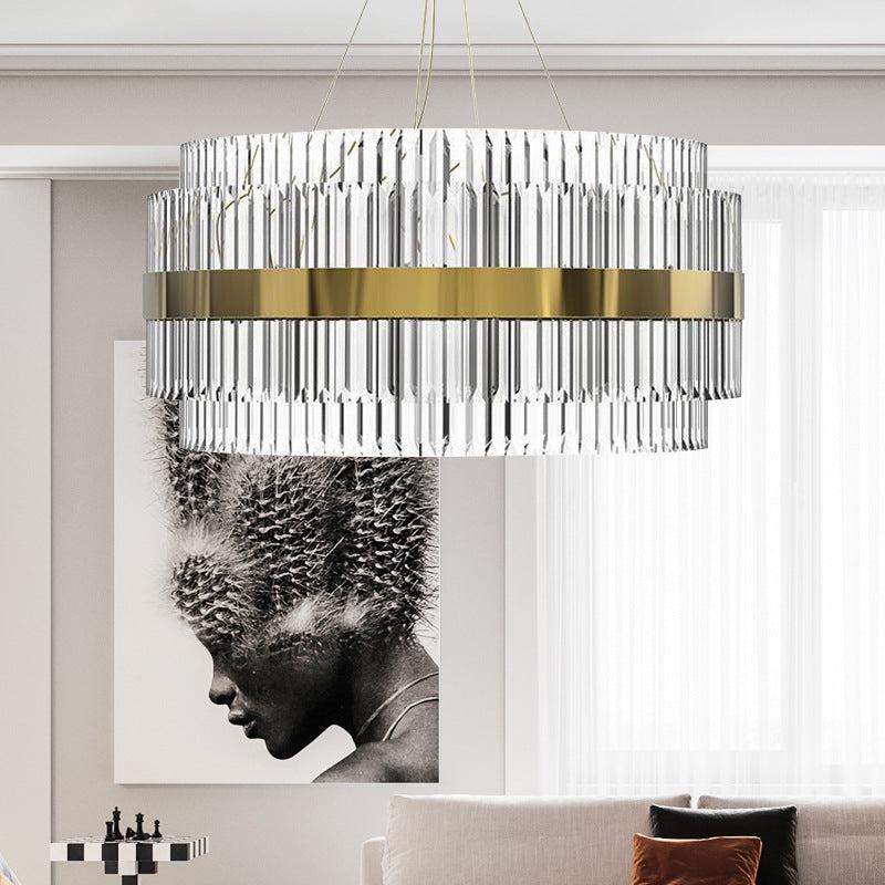 Luxury Gold Round Crystal Chandelier - view 3
