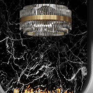 Luxury Gold Round Crystal Chandelier - view 2