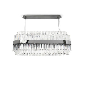 Luxury Interior Oval Dining Room Chandelier 63" L - view 2
