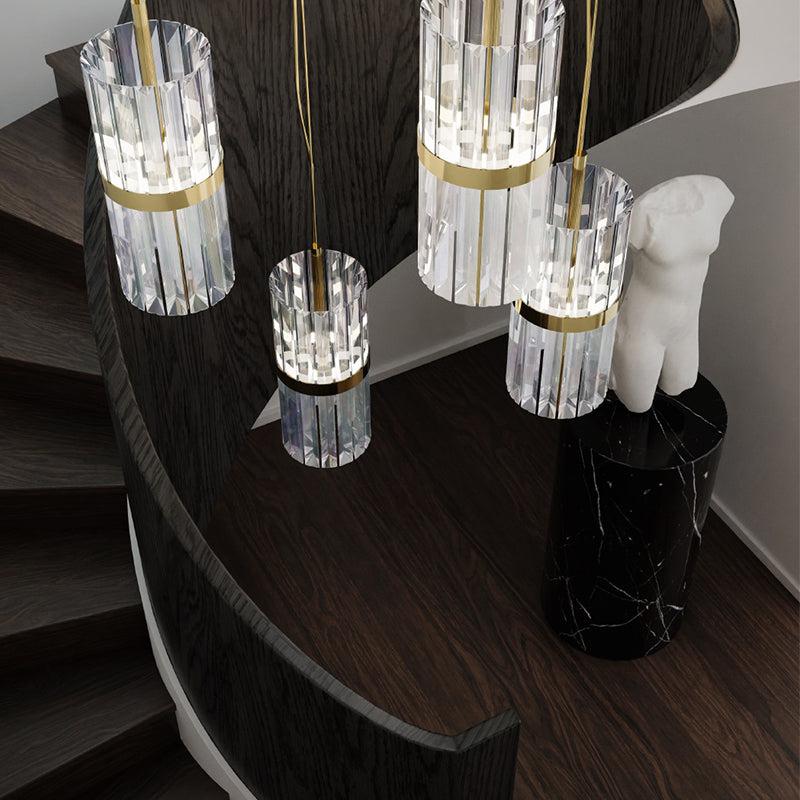 Luxury Crystal Pendant Light 12.2" D, Small Pendant Light, chandelier - view 2