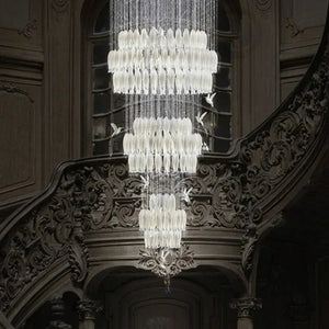 Ceramic Tulip Cascade Staircase Chandelier - view 7