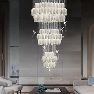 Ceramic Tulip Cascade Staircase Chandelier - view 5