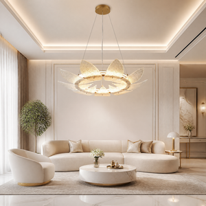 Aster Modern Glass Ring Chandelier - view 8