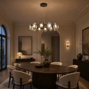 Modern Chandelier in a living room