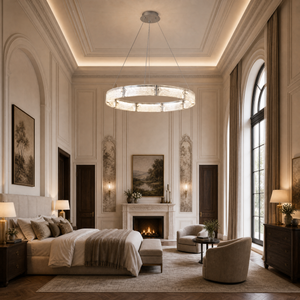 Halo Modern Glass Round Chandelier - view 15