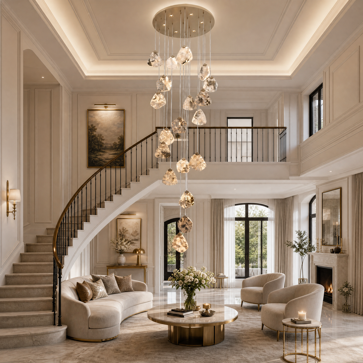 Petra Modern Cascading Luxury Chandelier - view 6