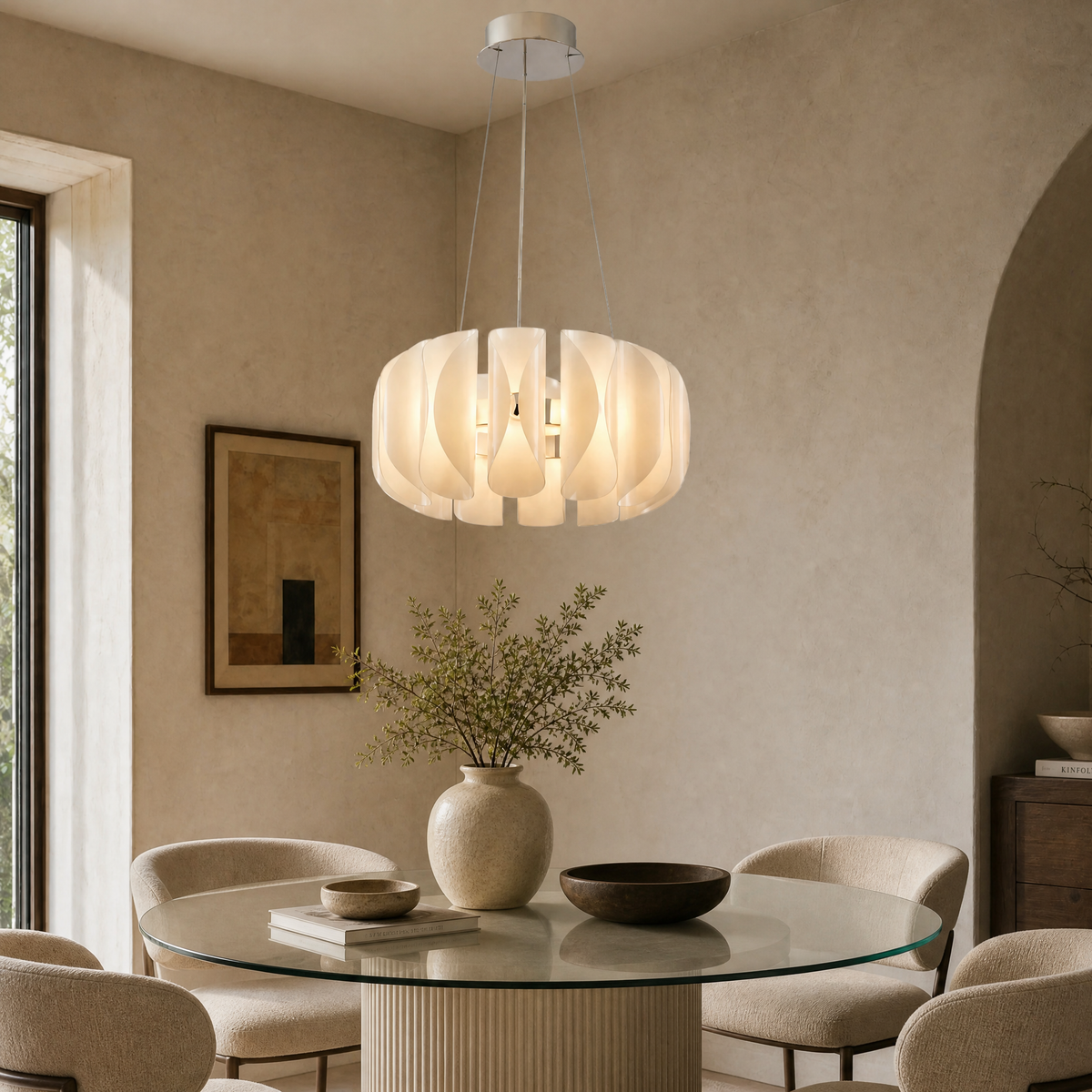 Helena Modern Glass Round Chandelier - view 13