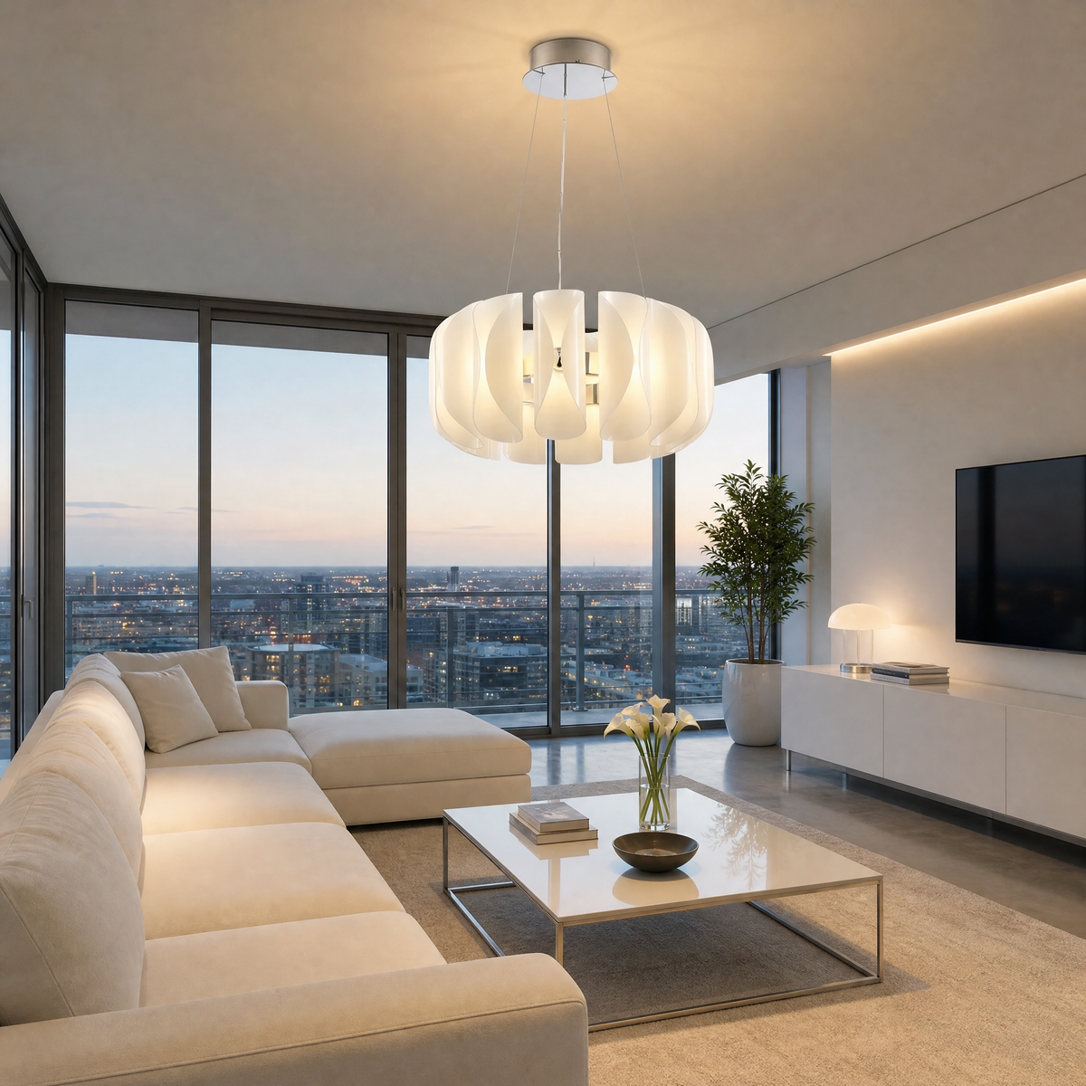 Helena Modern Glass Round Chandelier - view 14