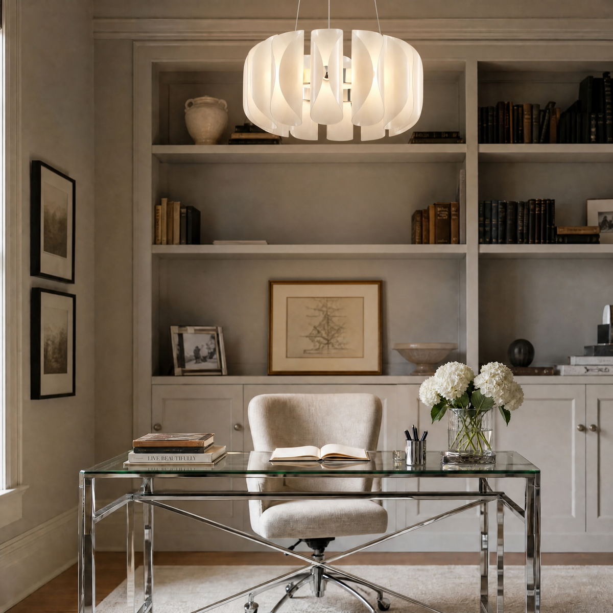 Helena Modern Glass Round Chandelier - view 17