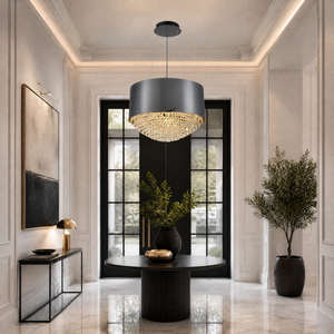 Theron Crystal Pendant Light 28" - view 7