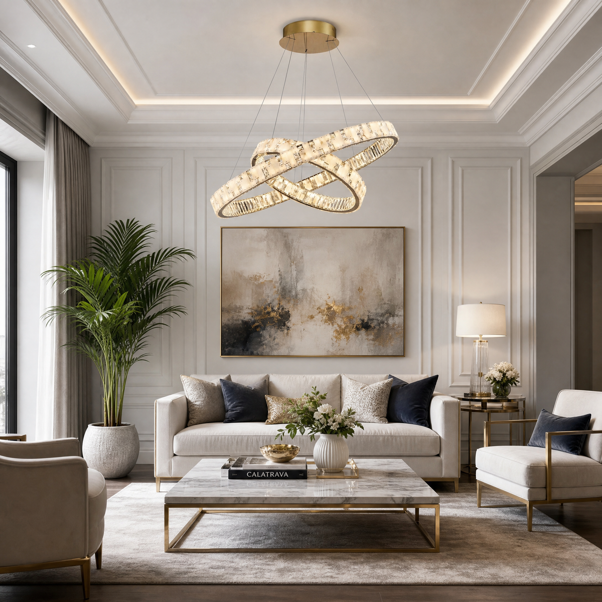 Ellery Crystal Galaxy Chandelier 37" - view 5
