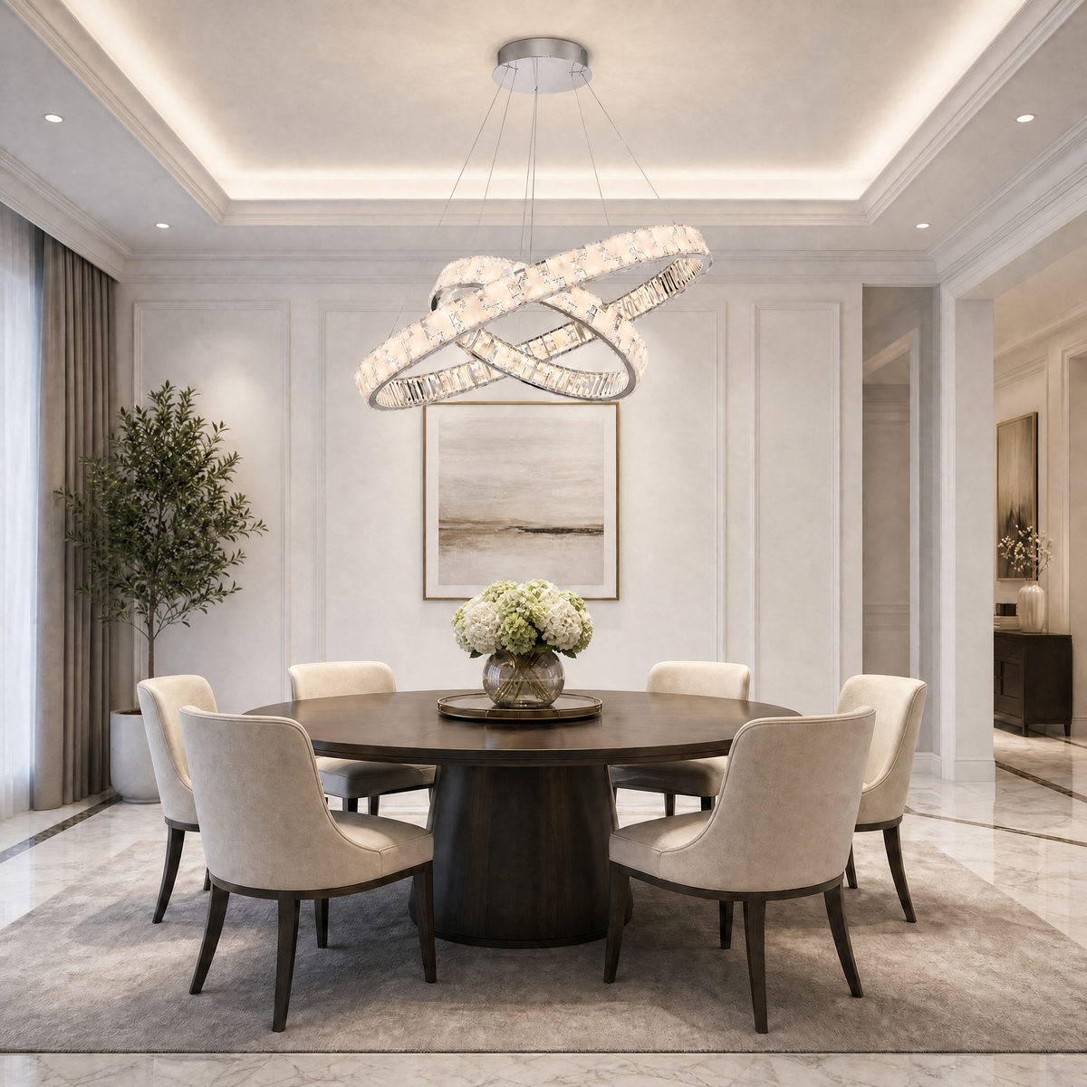 Ellery Crystal Galaxy Chandelier 37" - view 6