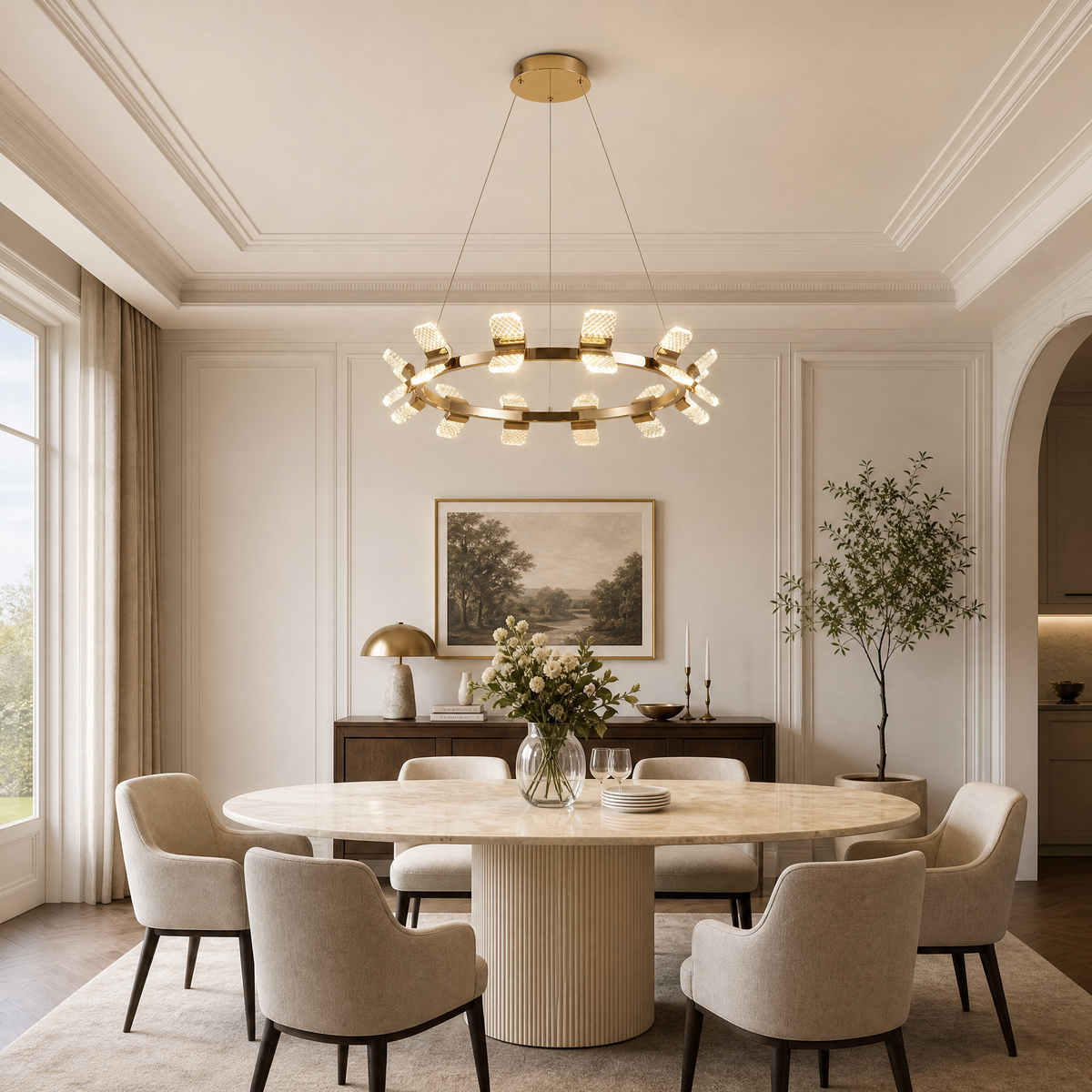 Isadora Modern Ring Chandelier 39" - view 18