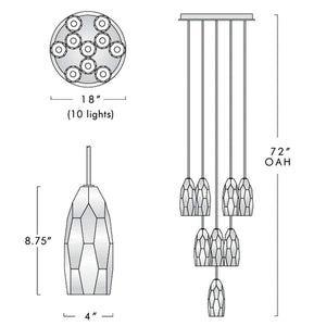 Chapt Circular Chandelier, K9 crystal - view 8