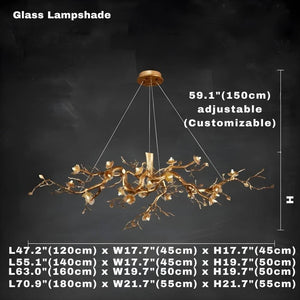 Zendas Branch Crystal Flower Chandelier - view 14