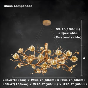 Zendas Branch Crystal Flower Chandelier - view 13