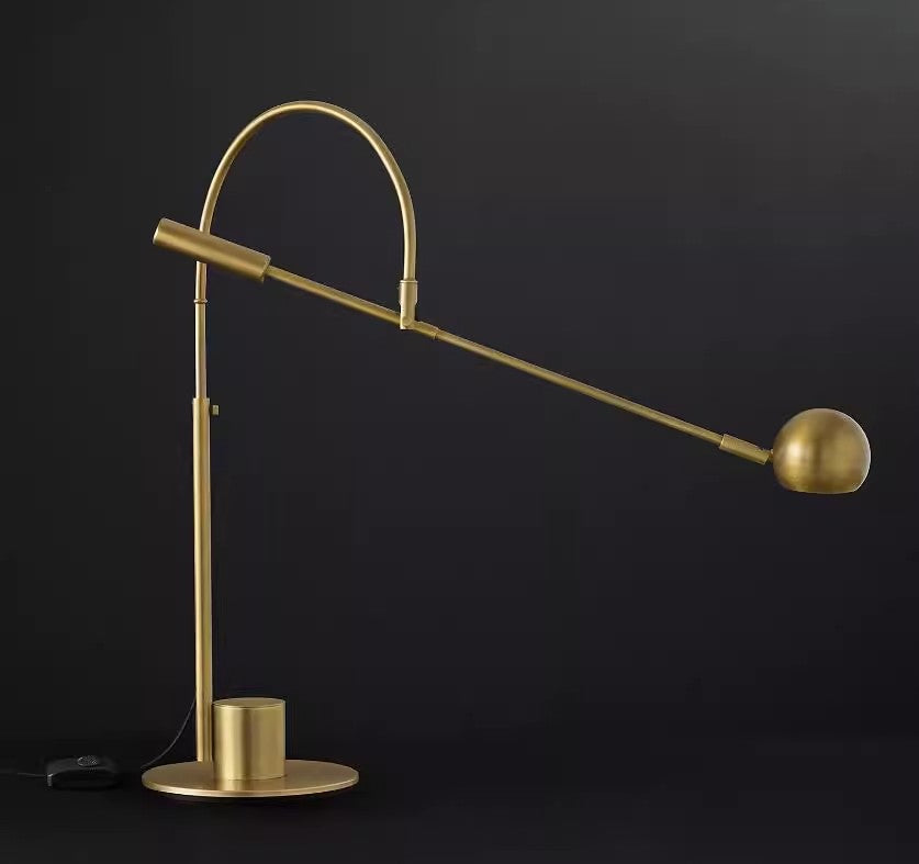 Cole Minimalist Metal Rotatable Table Lamp, Gold Black - view 22