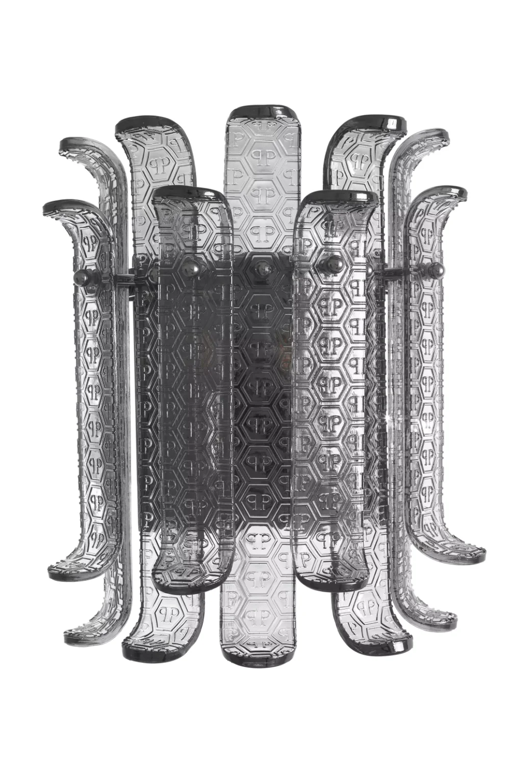 Odalys Smoked Glass Creative Wall Sconces, smoke glass chandelier - view 2