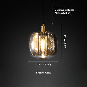 Bedroom Pendant Lighting Smoke Grey Clear Color - view 8