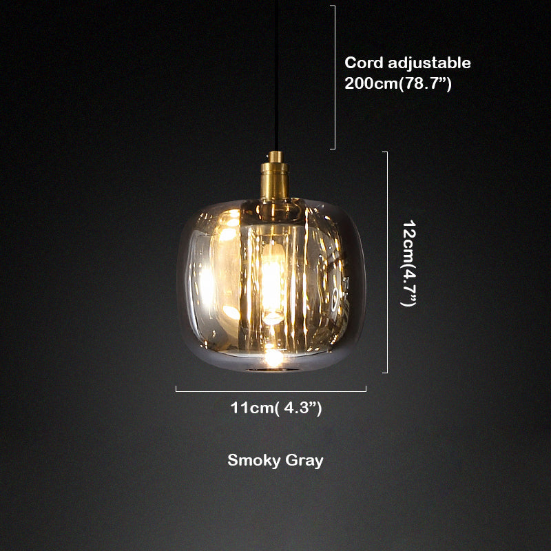 Bedroom Pendant Lighting Smoke Grey Clear Color - view 8