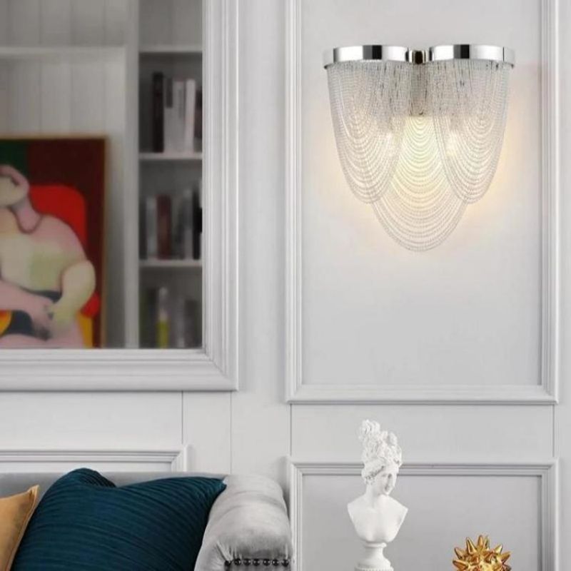 Aluminum Chain Tassel Wall Sconce, chandelier