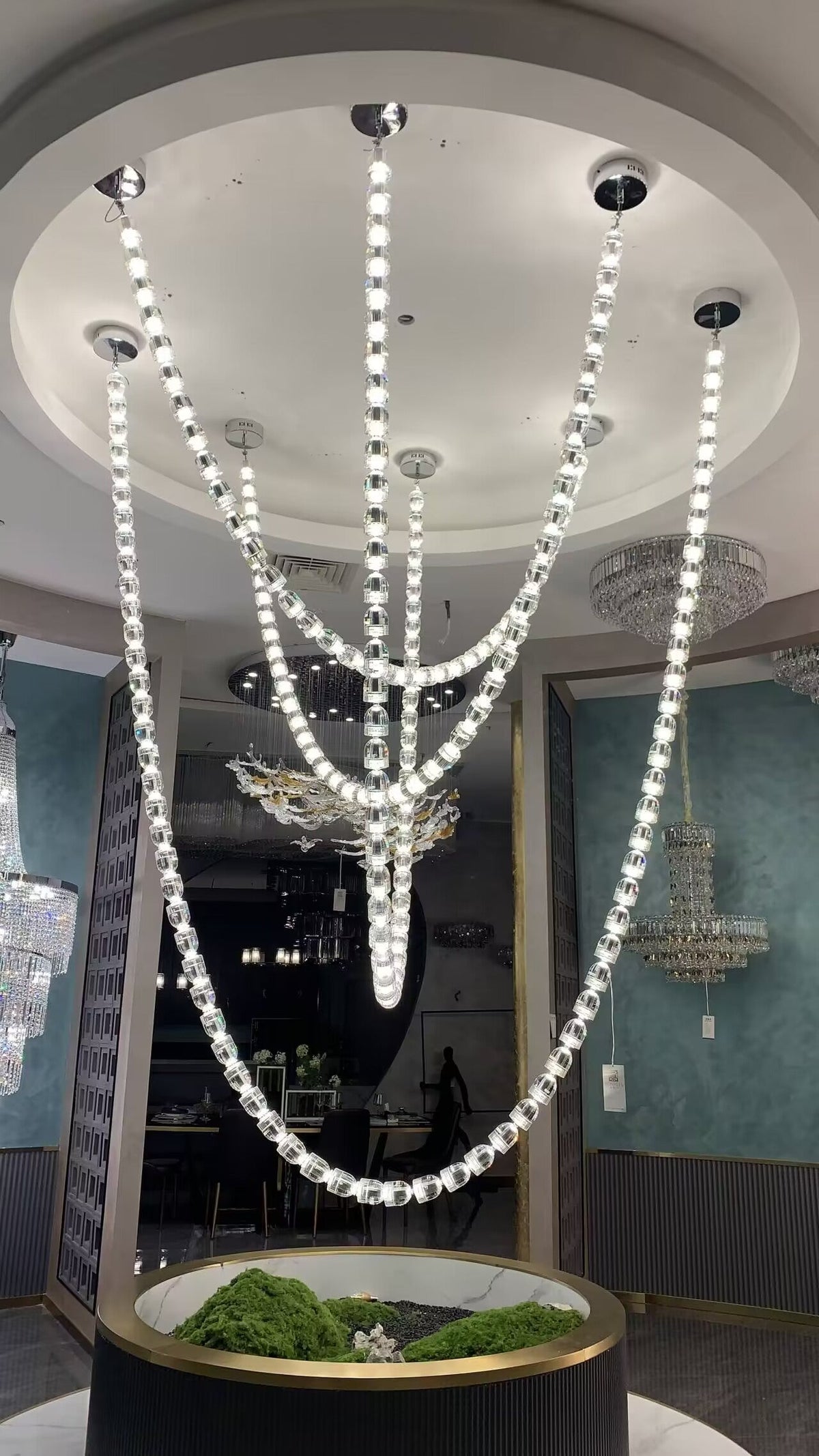 Modern Crystal Bullet  Necklace Chain Chandelier for Living Room/Staircase/Foyer/Hotel/Restaurant - view 8