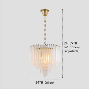 Bethel 3-Tier Glass Round Chandelier 24", three-tier - view 5