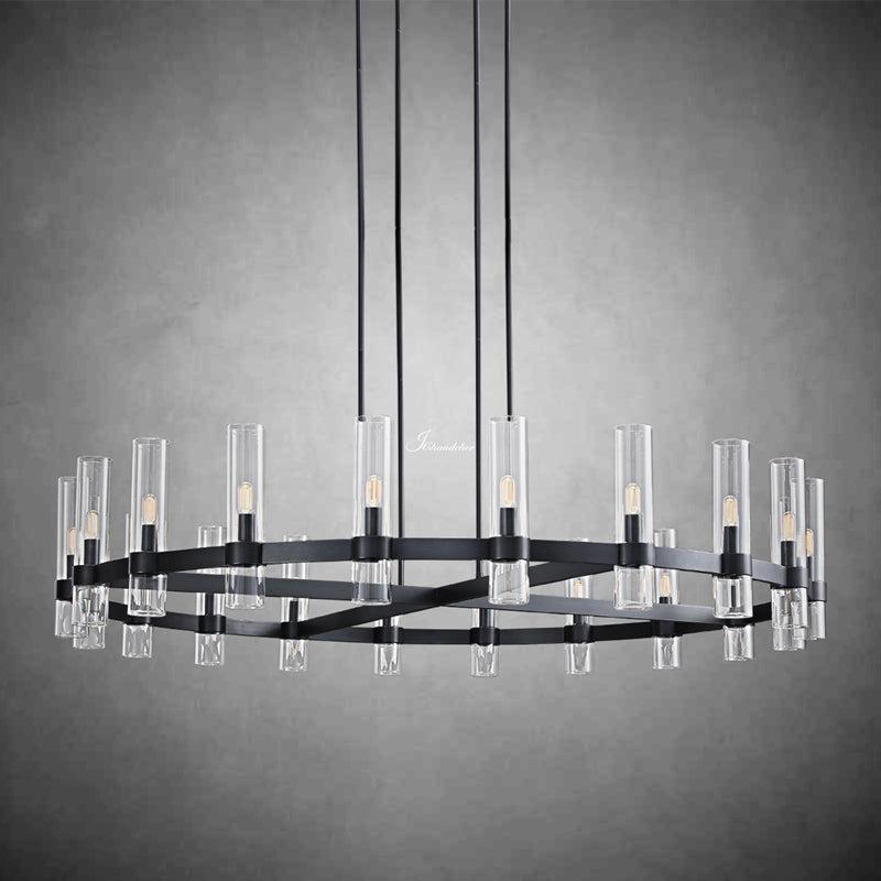 Ravion Round Chandelier 60", solid brass - view 4