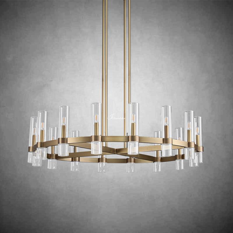 Ravion Round Chandelier 48", solid brass - view 3