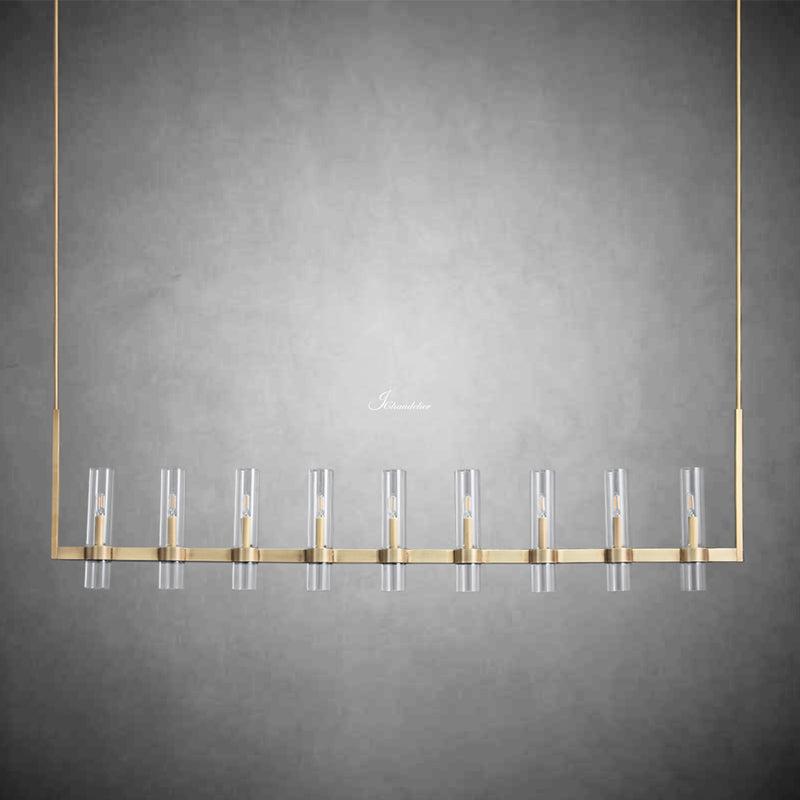 Ravion Linear Chandelier 71", solid brass - view 3