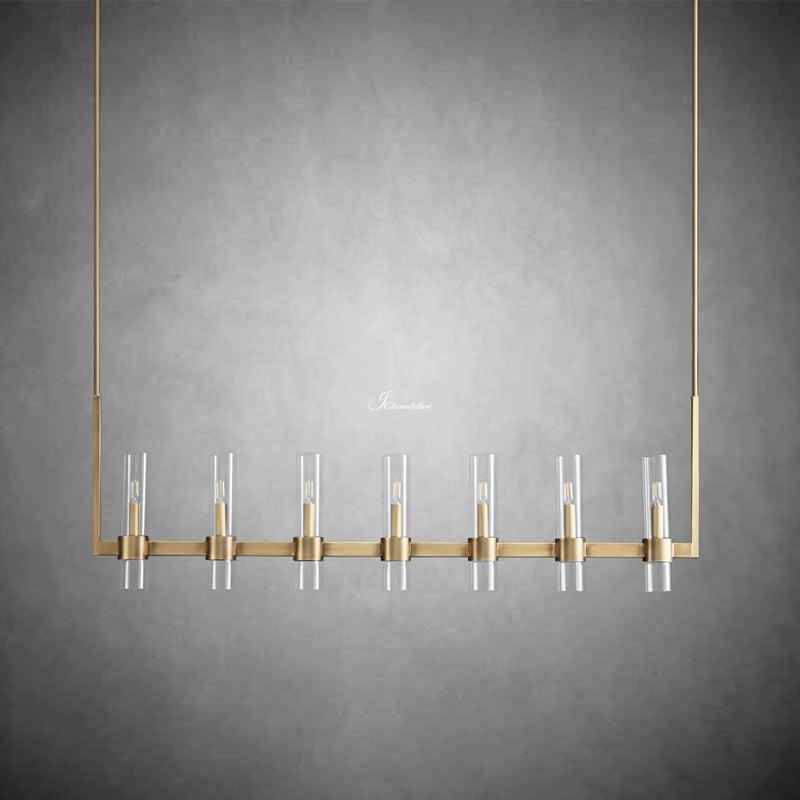 Ravion Linear Chandelier 59", solid brass - view 3