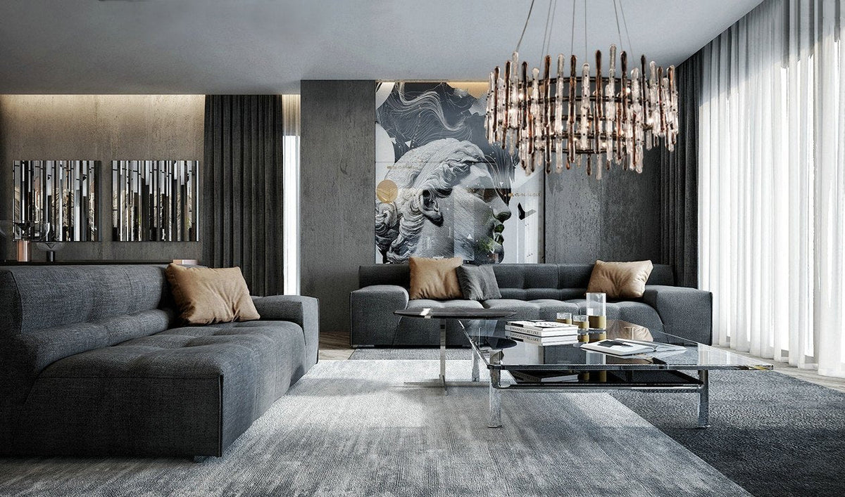 Brous Round Glass Chandelier - view 6