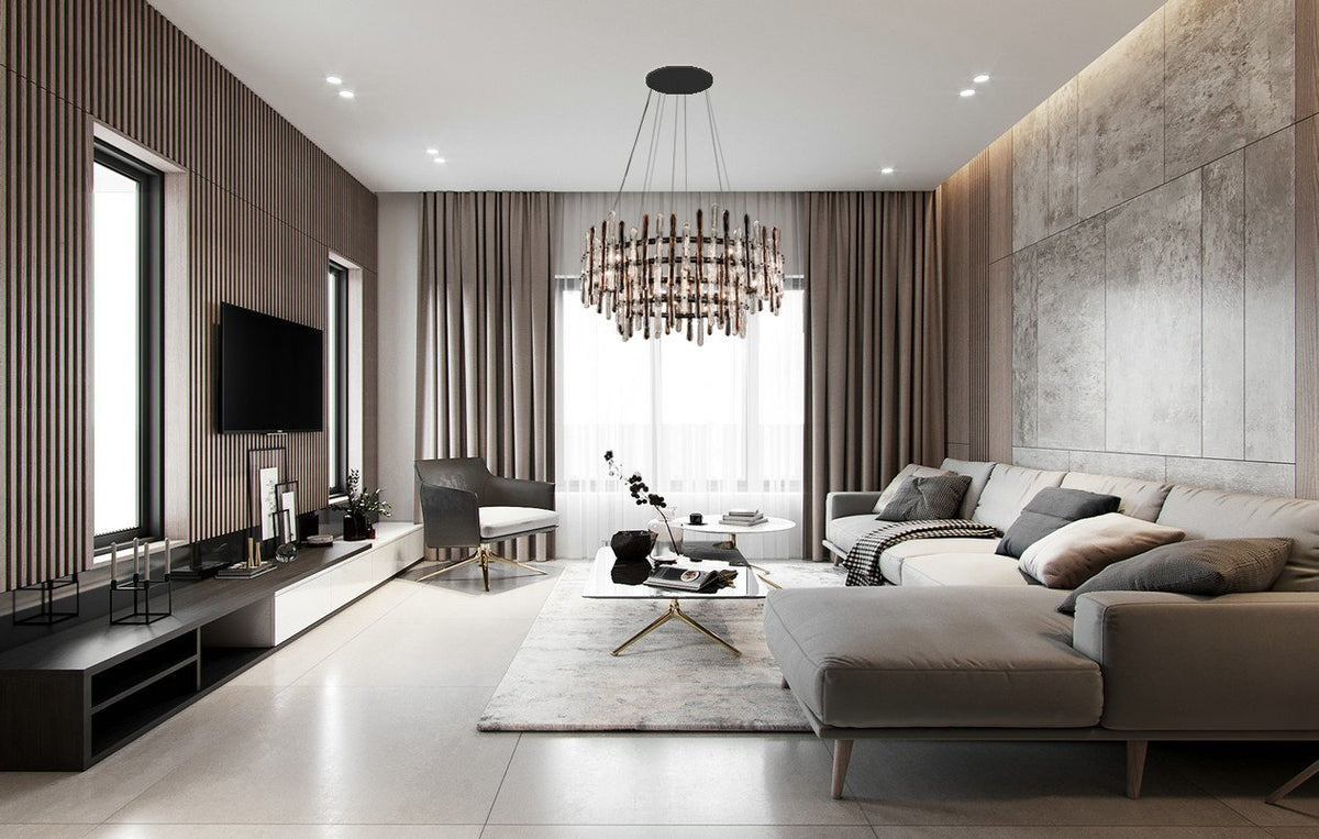 Brous Round Glass Chandelier - view 5