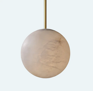 Theseus Alabaster Modern Ball Pendant Light - view 9