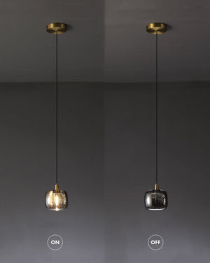 Bedroom Pendant Lighting Smoke Grey Clear Color - view 7