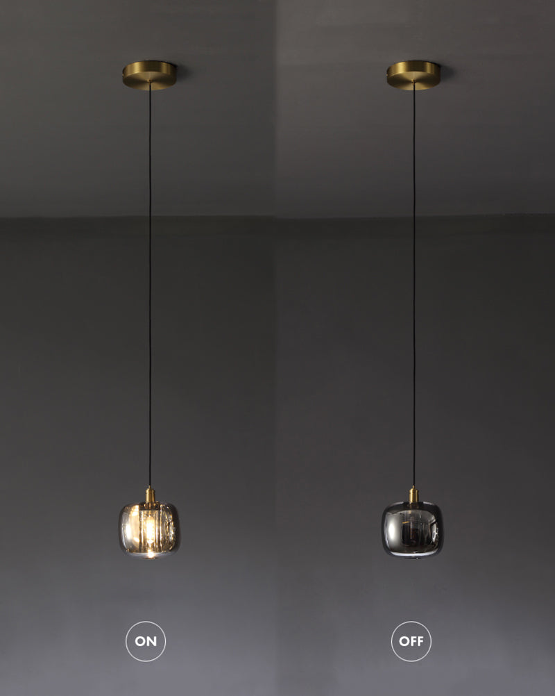 Bedroom Pendant Lighting Smoke Grey Clear Color - view 7