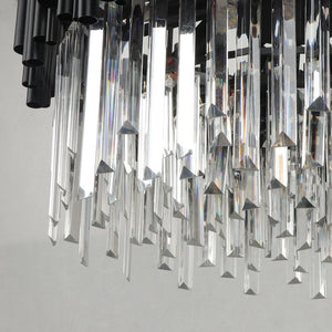 Fusion Modern Classic Black Round Crystal Chandelier 24"/ 32" - view 7